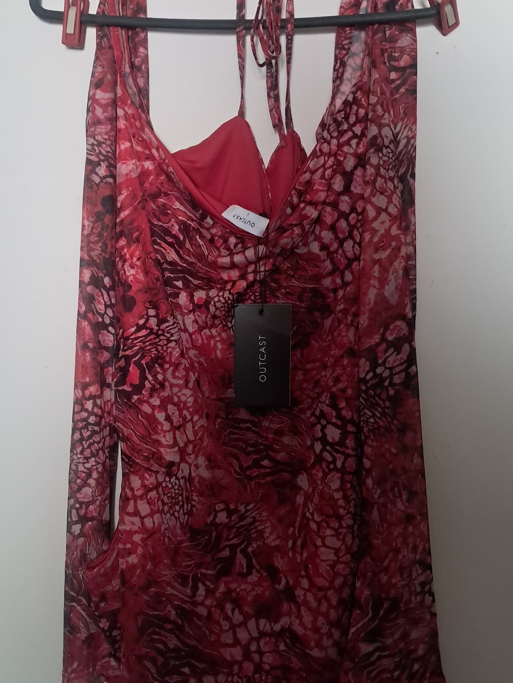 Outcast Red Printed Mini Dress